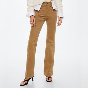 Mango Corduroy jeans with pockets, Beige
